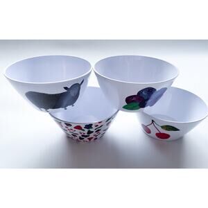 Eric Carle Brown Bear and Very Hungry Caterpillar Bowls Set of 4